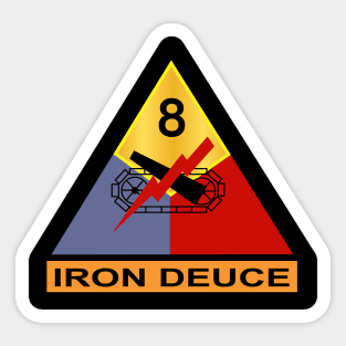 8th Armored Division - Iron Deuce wo Txt Sticker